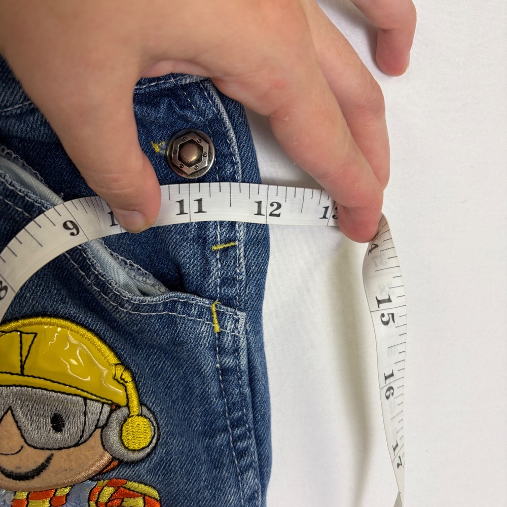 Bob the Builder Vintage Denim Overalls Kids 2T Blue Embroidered Scoop Digger - Picture 7 of 10